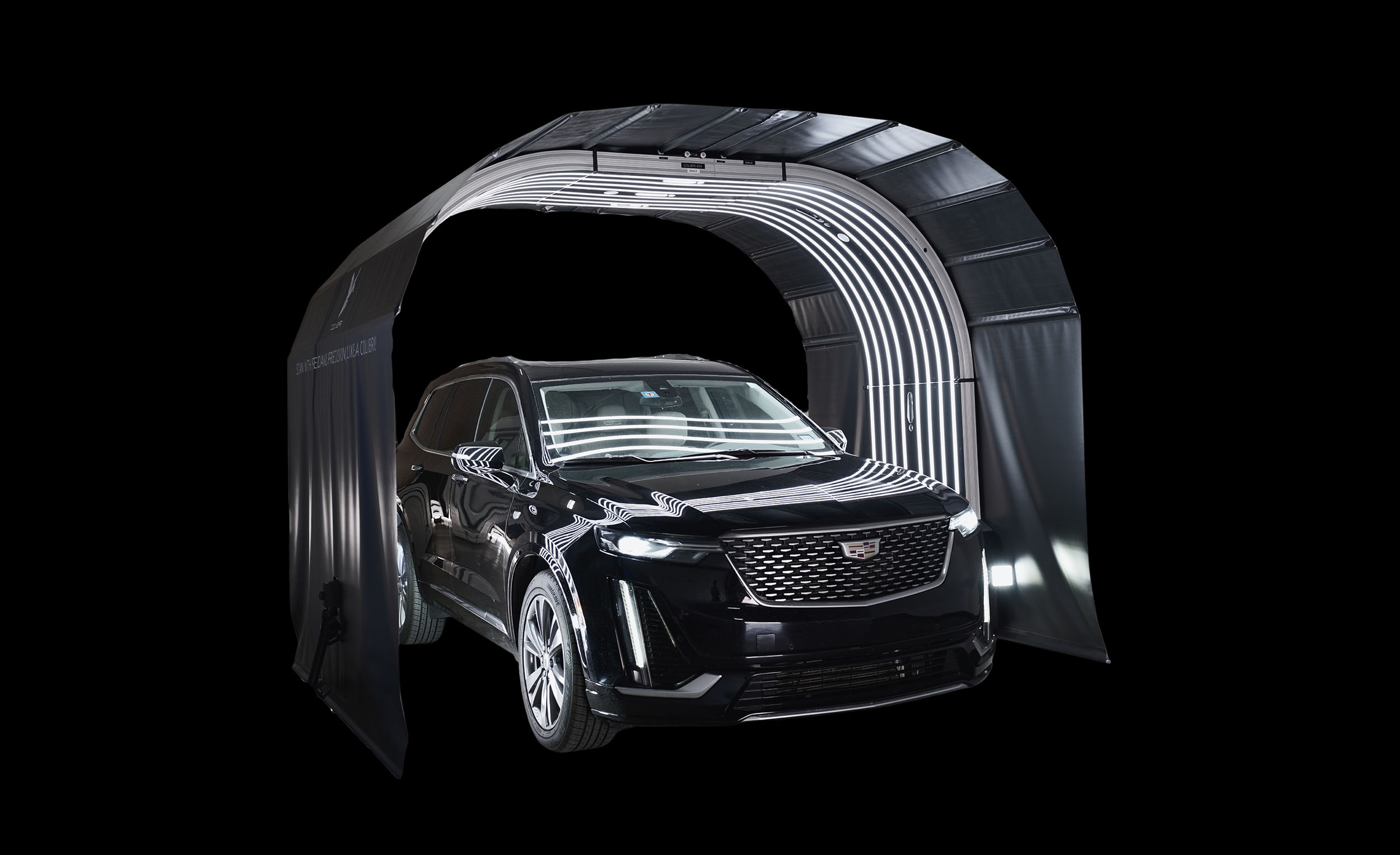 Colibri 3D hail scanner analysing vehicle damage